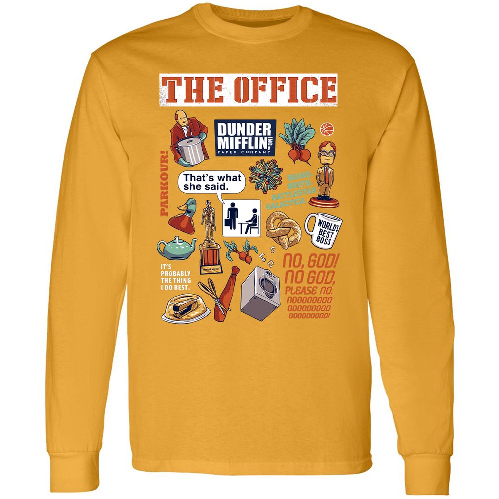 Long Sleeve T-Shirt - G45W1NKZ - Gold - 9