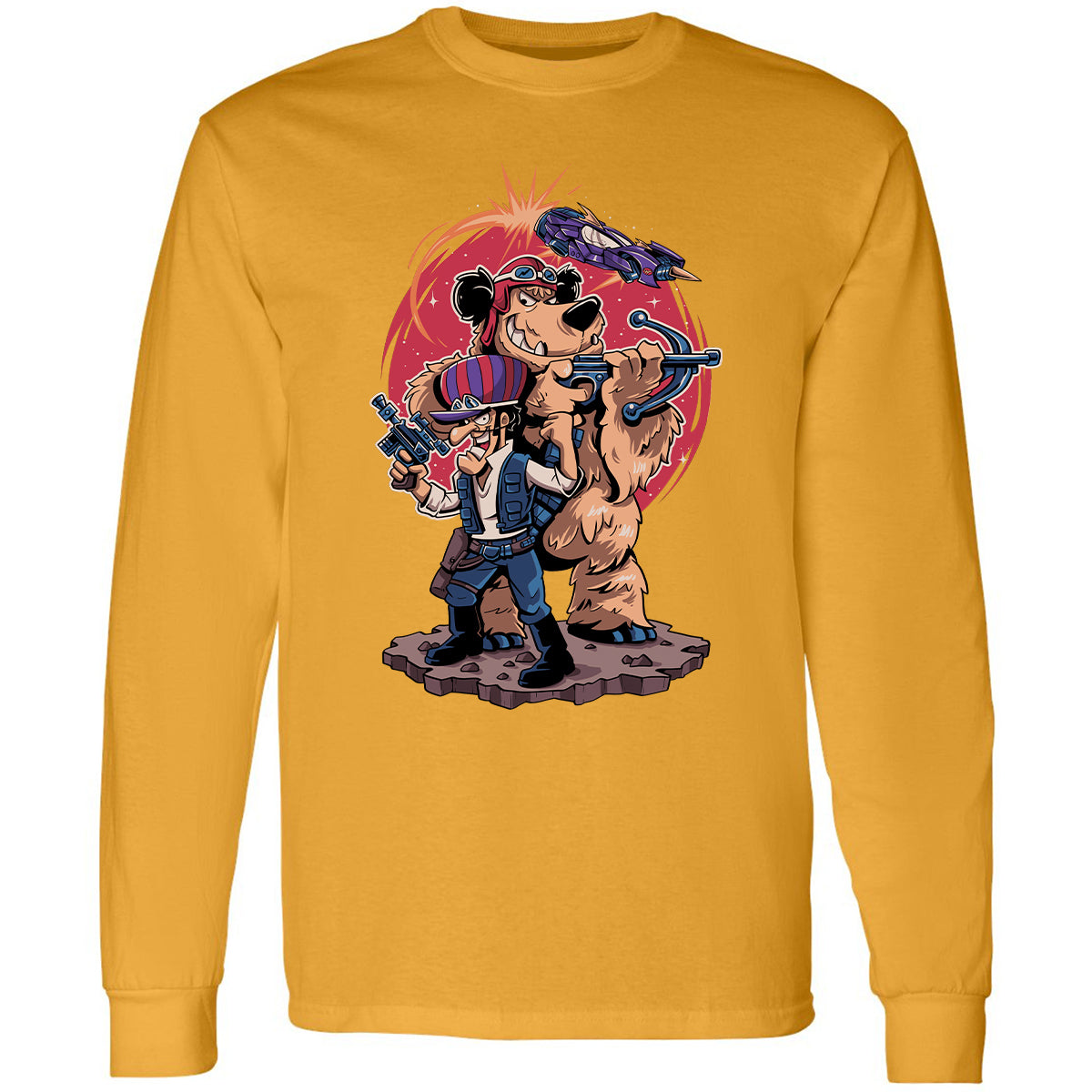 Long Sleeve T-Shirt - J1BXLWZD - Gold - 9