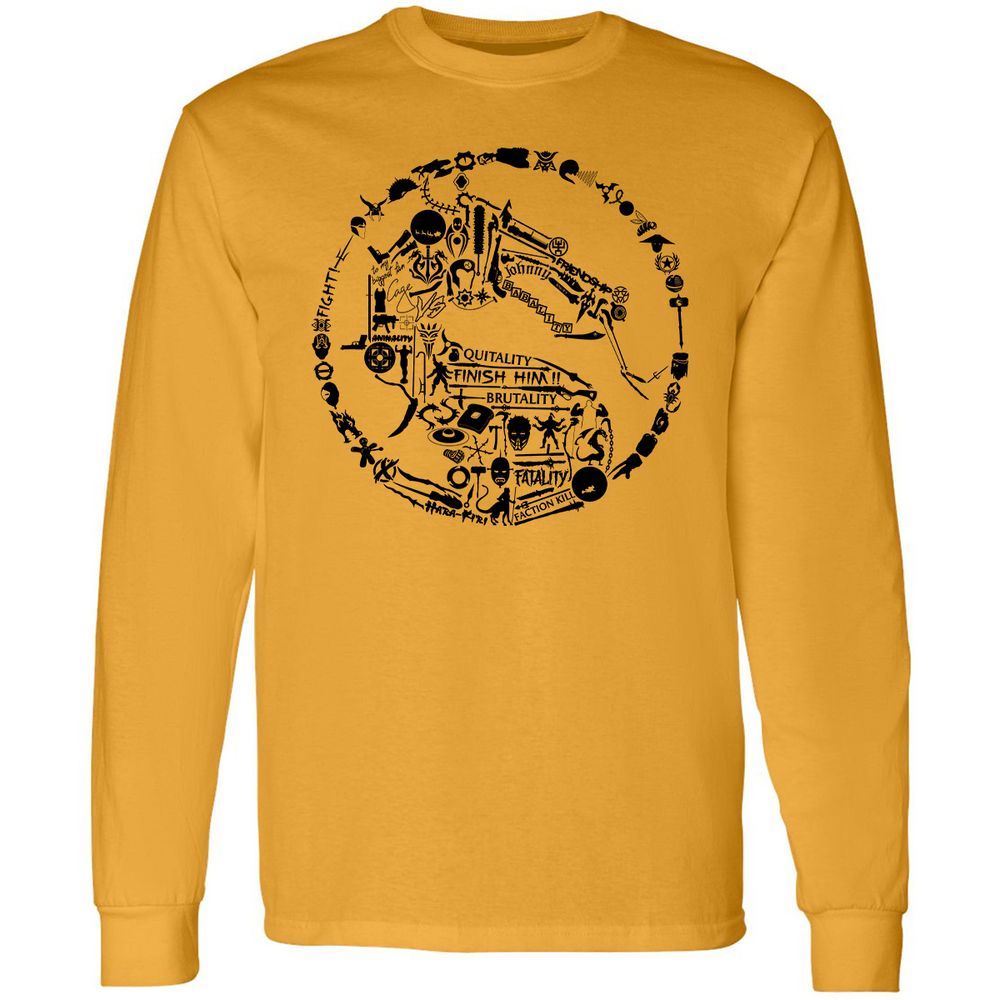 Long Sleeve T-Shirt - 7K4YQV4T - Gold - 9