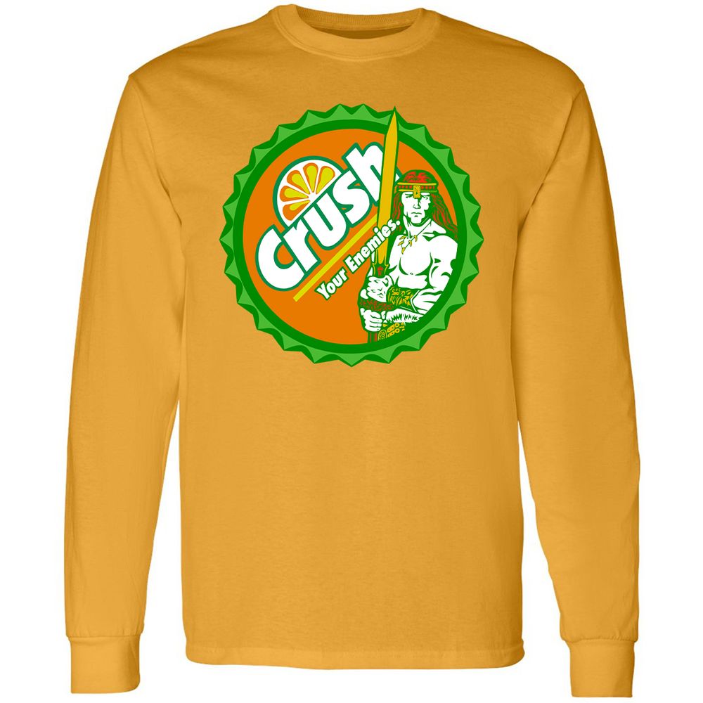 Long Sleeve T-Shirt - PETVGRHL - Gold - 9