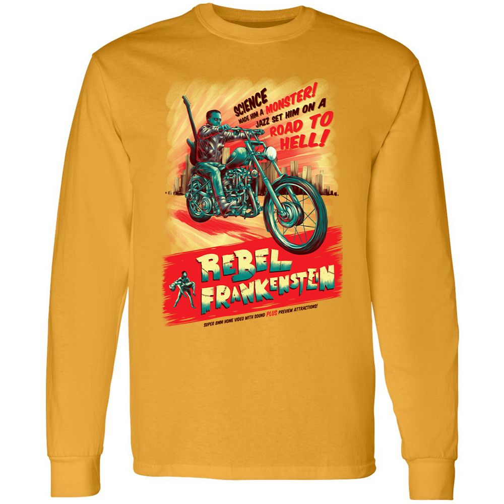 Long Sleeve T-Shirt - QVGCBFCH - Gold - 9