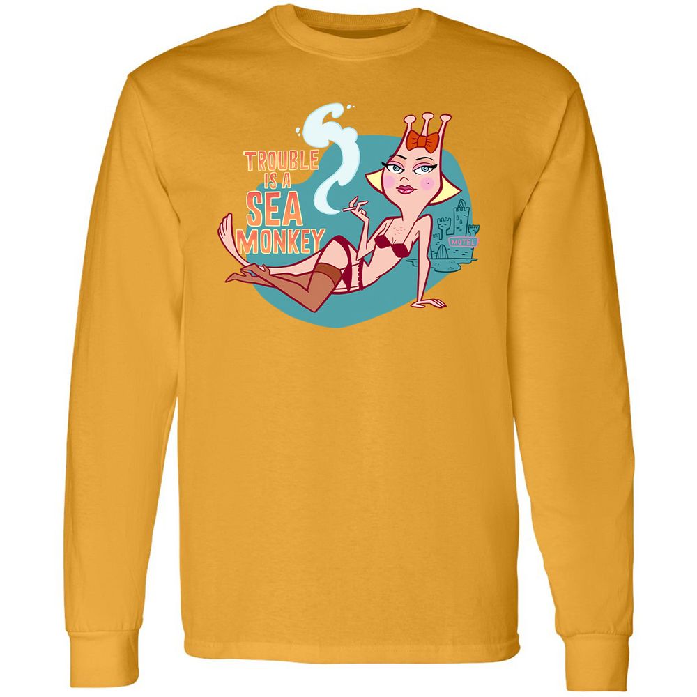 Long Sleeve T-Shirt - FBPC91QM - Gold - 9