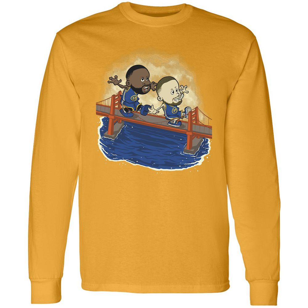 Long Sleeve T-Shirt - Black - Gold - 9
