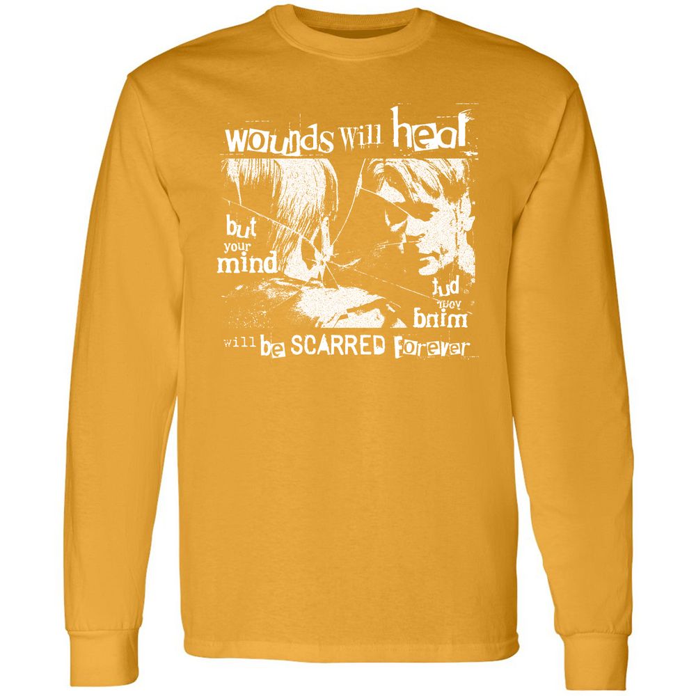 Long Sleeve T-Shirt - JRG5ZDXK - Gold - 9