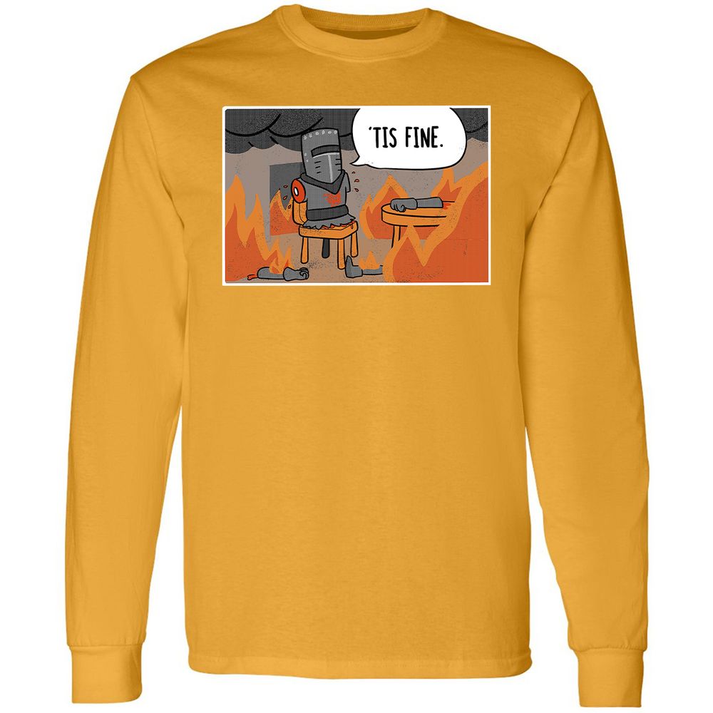 Long Sleeve T-Shirt - QAXV3DZ8 - Gold - 9