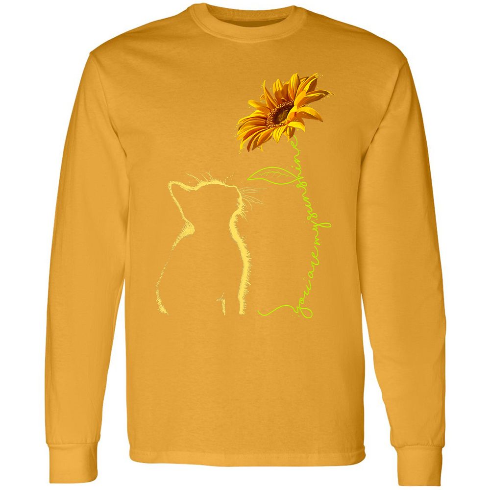 Long Sleeve T-Shirt - Q29ZRF7G - Gold - 9