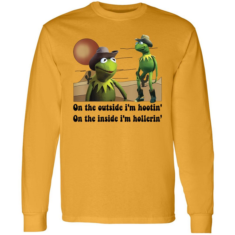 On the outside I'm hootin on the inside I'm hollerin - Gold - 9