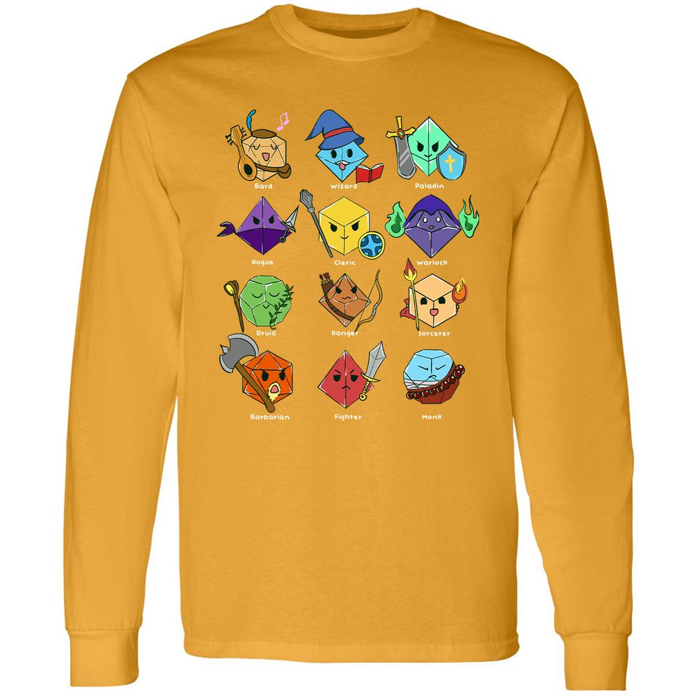 Long Sleeve T-Shirt - ZQCUUPHL - Gold - 9