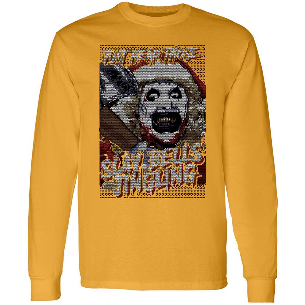 Slay Bells Jingling Long Sleeve T-Shirt - Gold - 9