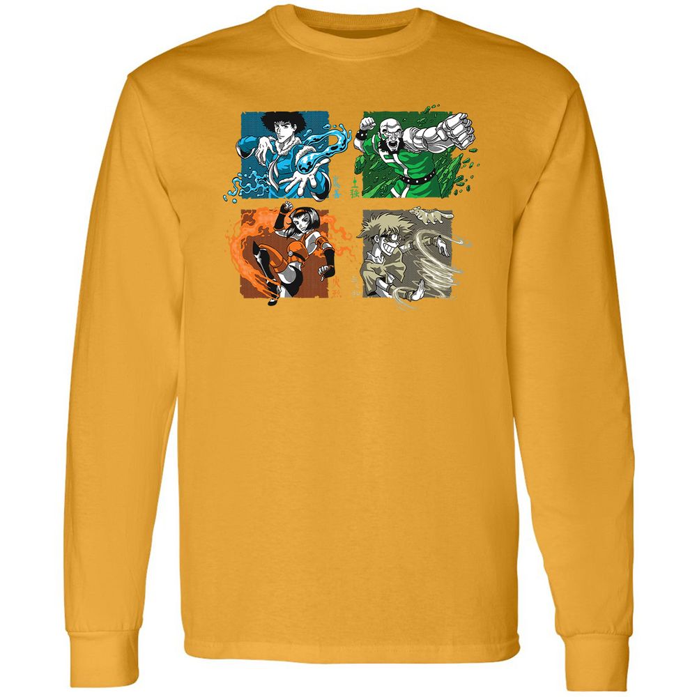 Long Sleeve T-Shirt - Z31VXC6U - Gold - 9