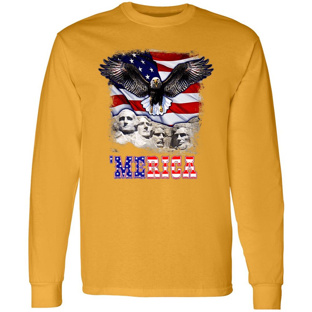 Long Sleeve T-Shirt - QQQL9VY6 - Gold - 9