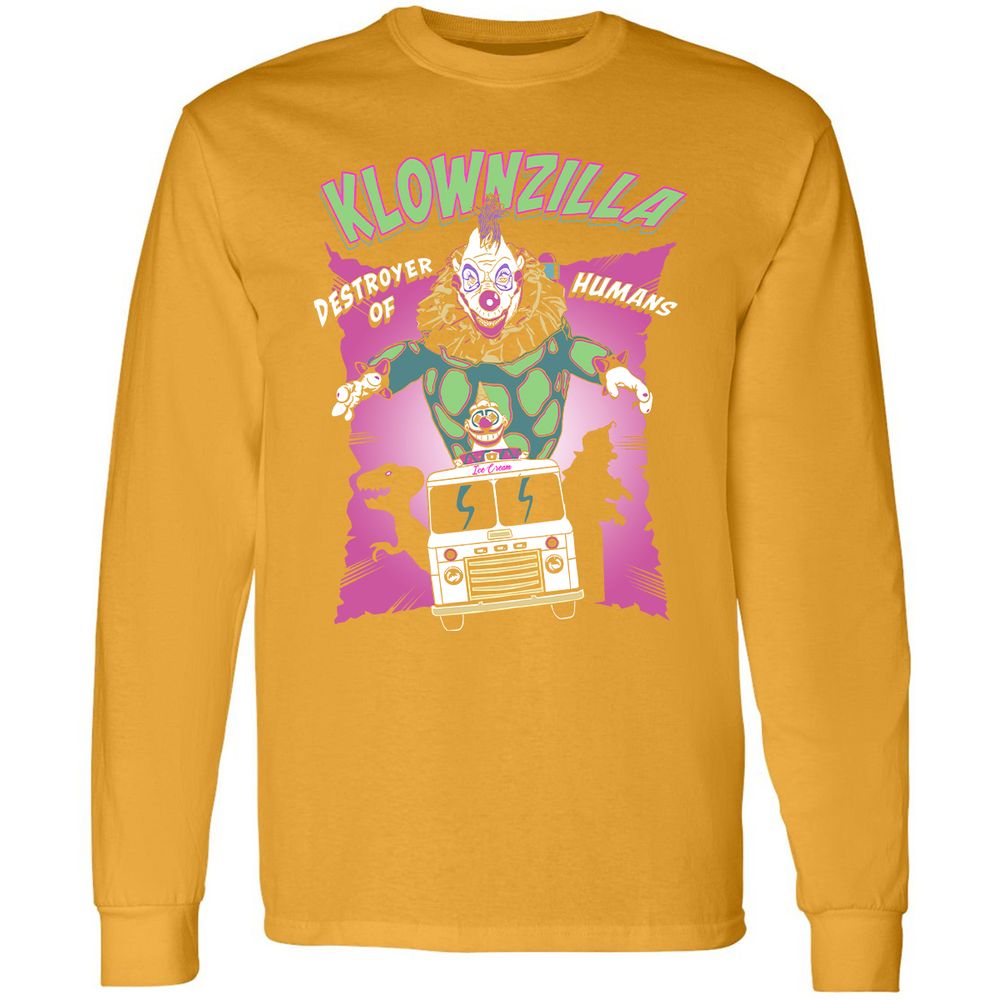 Long Sleeve T-Shirt - QHE1CD8G - Gold - 9