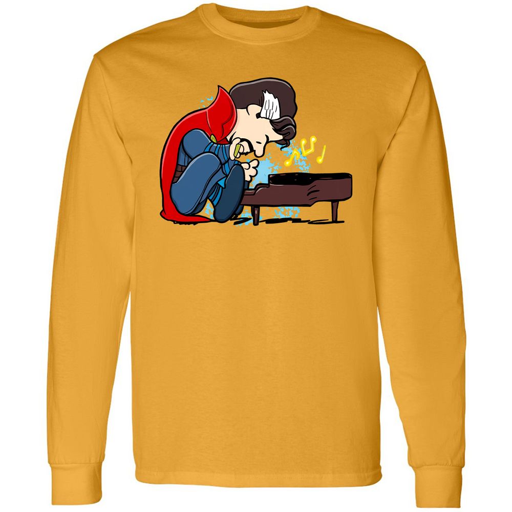 Long Sleeve T-Shirt - 5BGKLDXM - Gold - 9