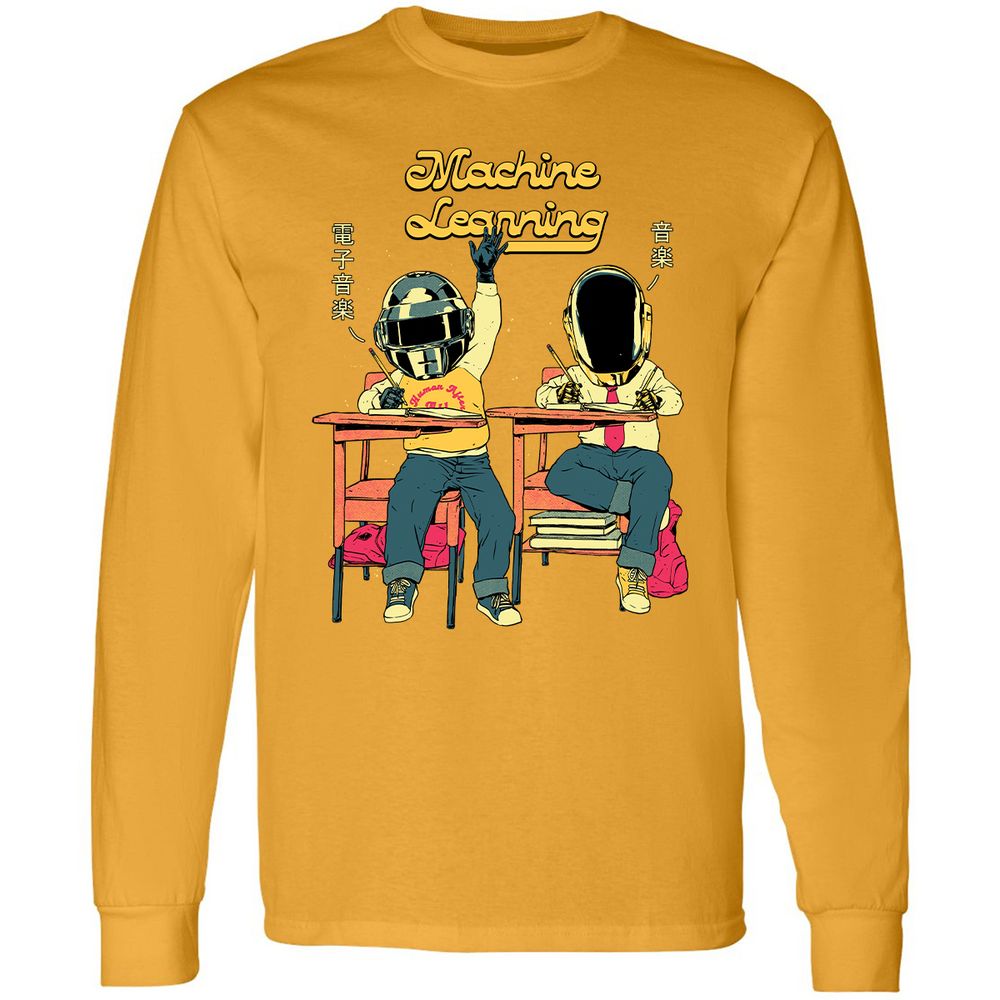 Long Sleeve T-Shirt - TBTE5D9G - Gold - 9