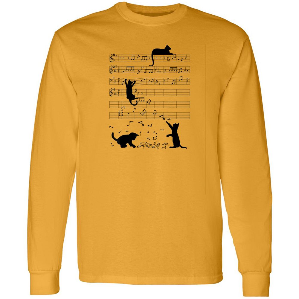 Long Sleeve T-Shirt - LNV4E8Z5 - Gold - 9