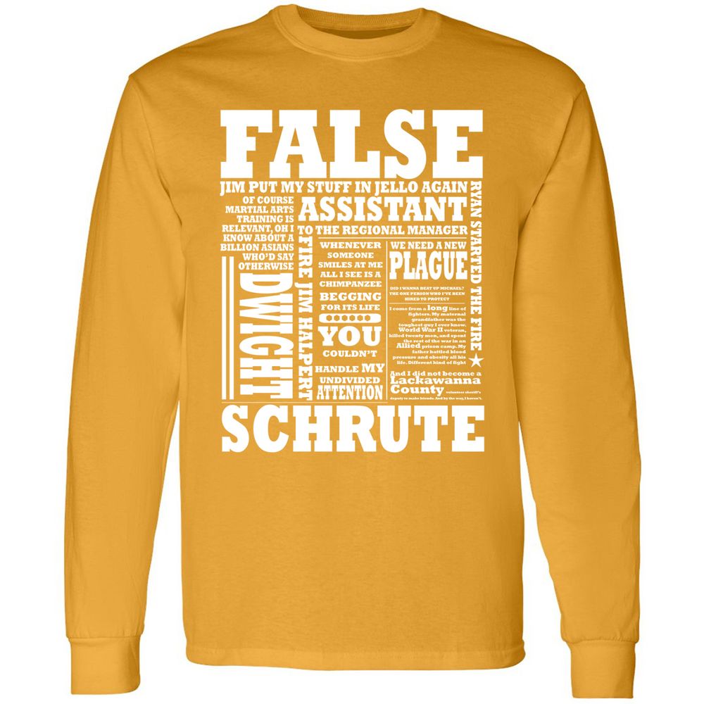 Long Sleeve T-Shirt - R5XZXAWQ - Gold - 9