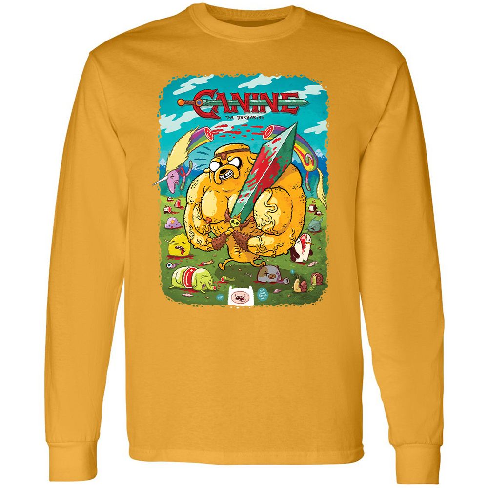 Long Sleeve T-Shirt - JU34GMNQ - Gold - 9