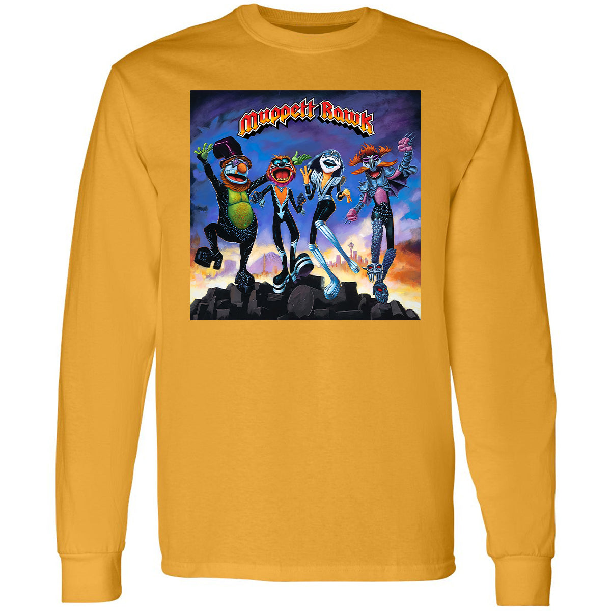 Long Sleeve T-Shirt - QKVUGCVQ - Gold - 9