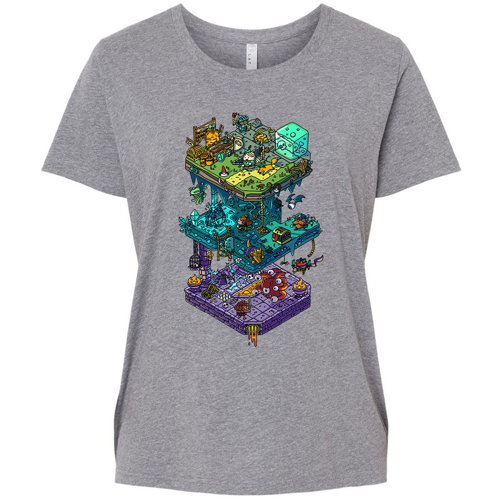 Ladies Curvy Jersey - AAHEV4QY - Granite Heather - 9