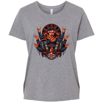 Ladies Curvy Jersey - ABQJ4VFD - Granite Heather - 9