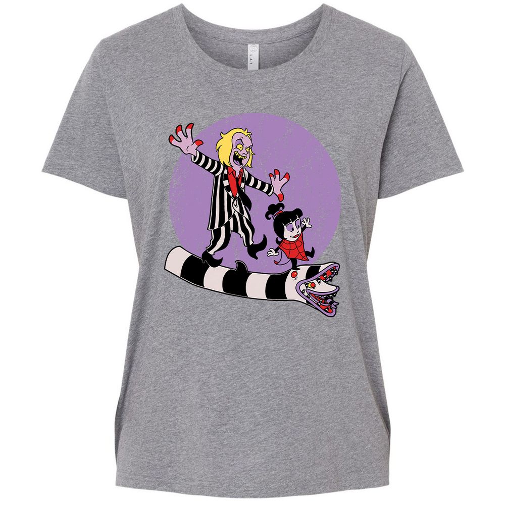 Ladies Curvy Jersey - 4EJG9HPJ - Granite Heather - 9