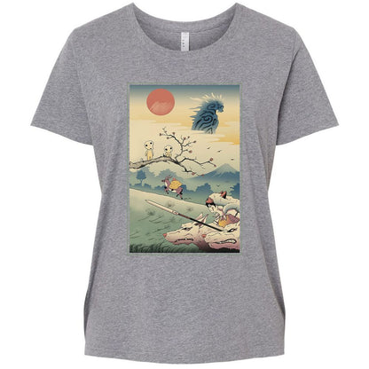 Ladies Curvy Jersey - QG4HWF9M - Granite Heather - 9