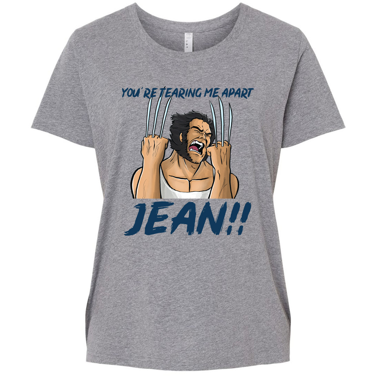 Ladies Curvy Jersey - YBV5D8DJ - Granite Heather - 9