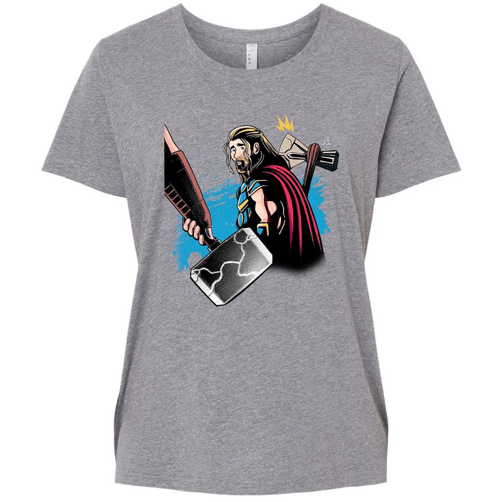 Ladies Curvy Jersey - CNHQ9FK3 - Granite Heather - 9