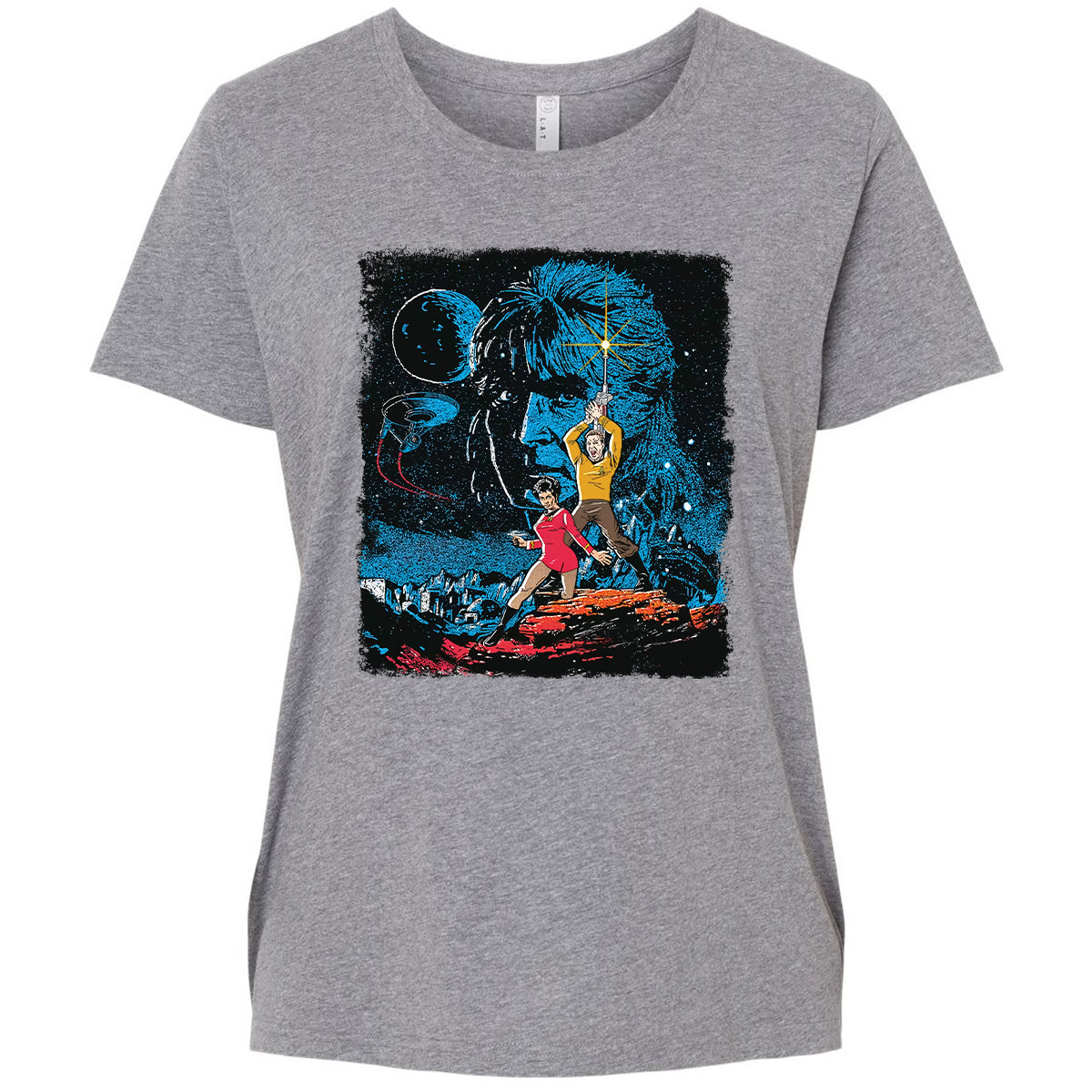 Ladies Curvy Jersey - A74GK6TF - Granite Heather - 9