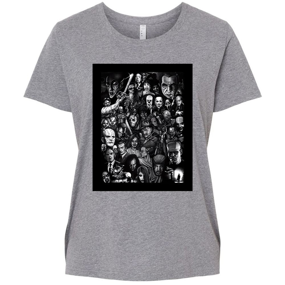 Ladies Curvy Jersey - J5DN6WE2 - Granite Heather - 9