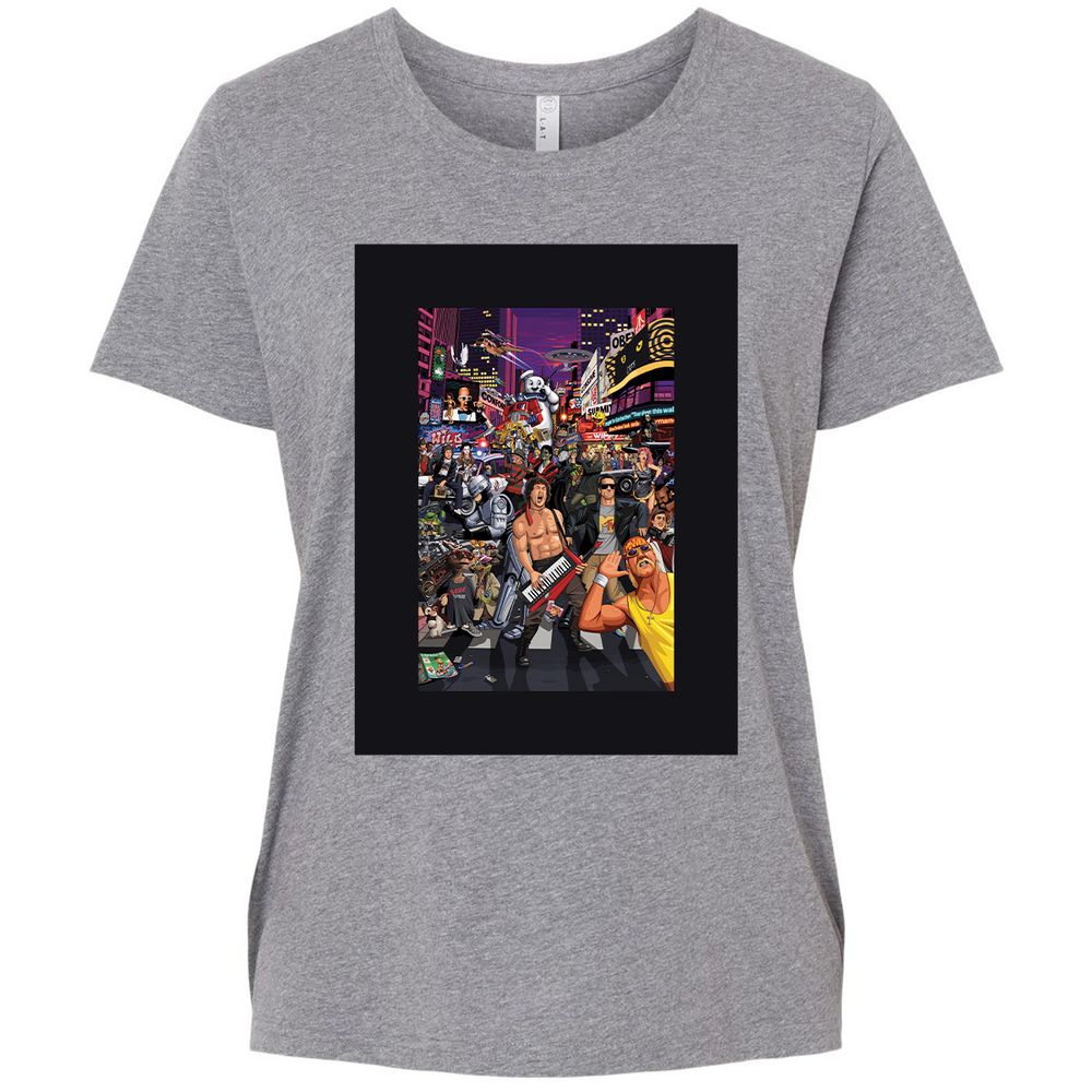 Ladies Curvy Jersey - Q9Z57QSZ - Granite Heather - 9