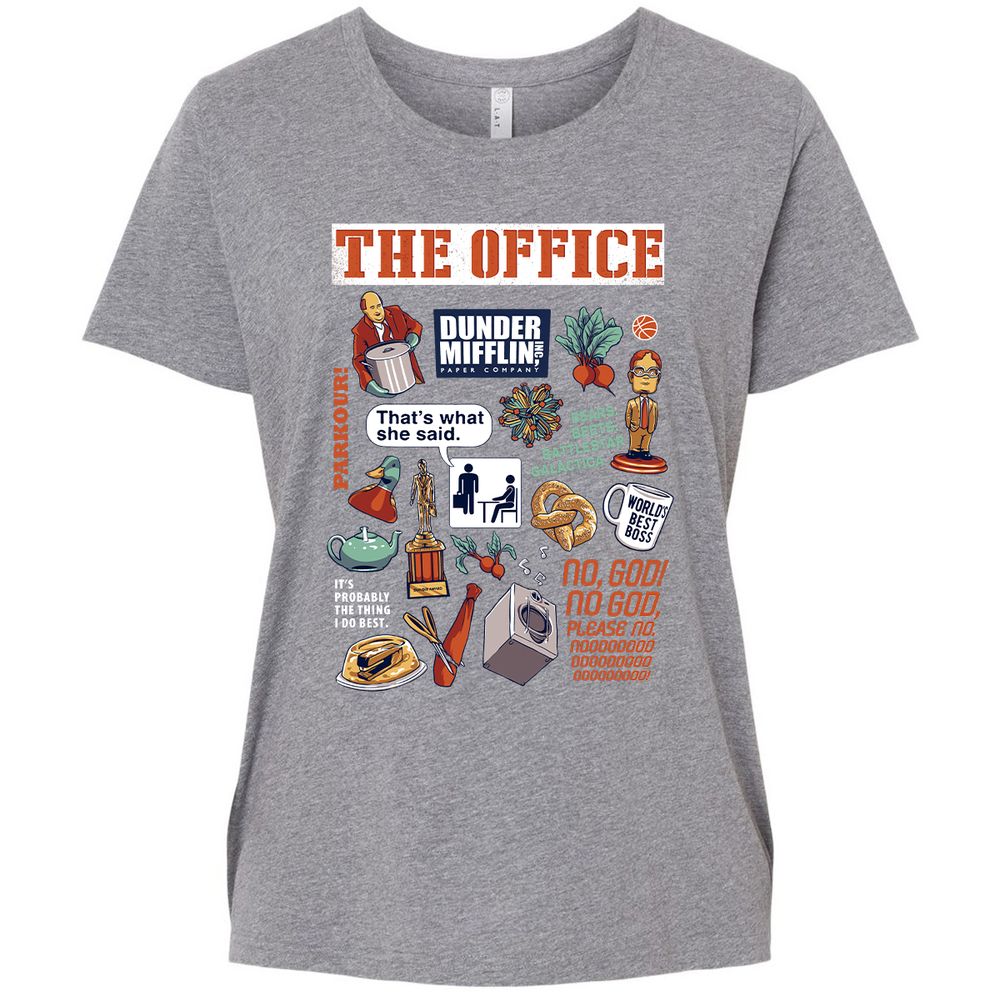 Ladies Curvy Jersey - 7E842QMT - Granite Heather - 9