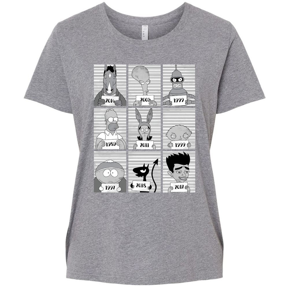 Ladies Curvy Jersey - 3JNDMLU2 - Granite Heather - 9