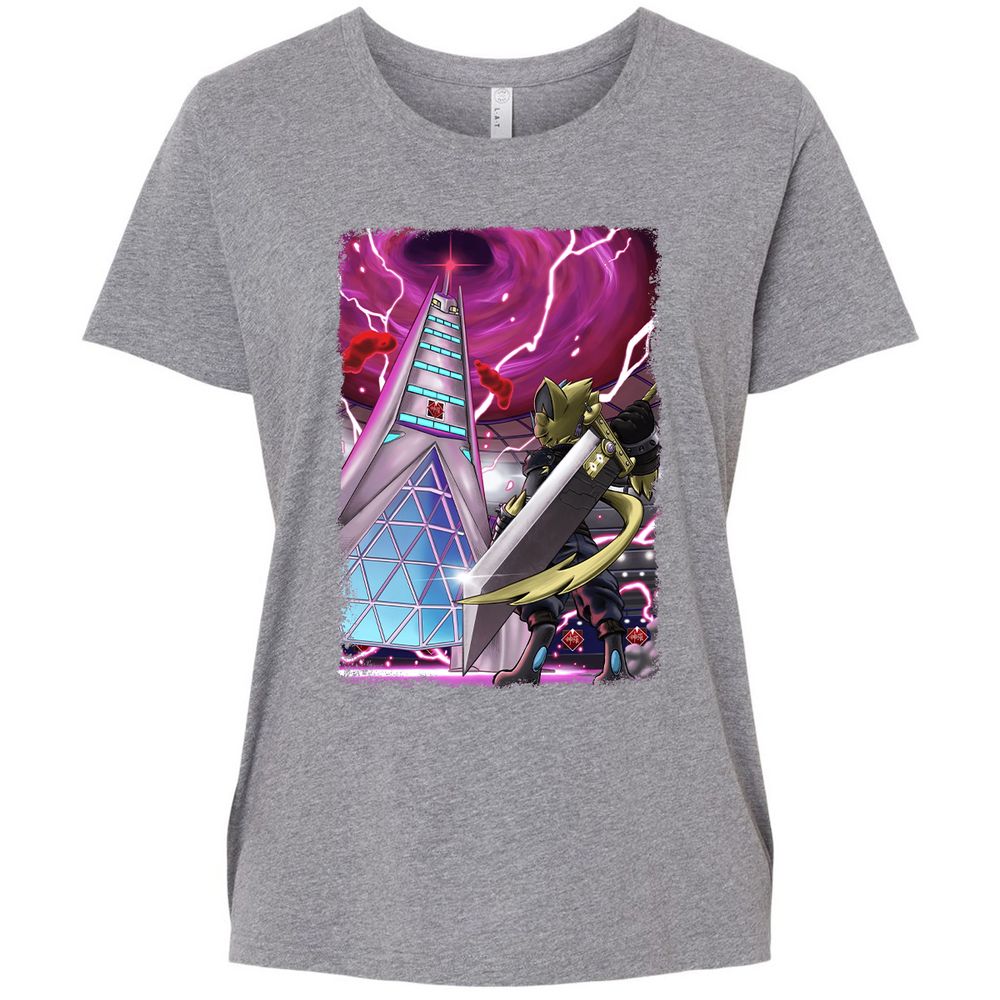 Ladies Curvy Jersey - 57SAEPQS - Granite Heather - 9