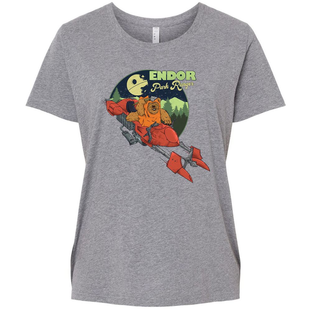 Ladies Curvy Jersey - 4F8NQE65 - Granite Heather - 9