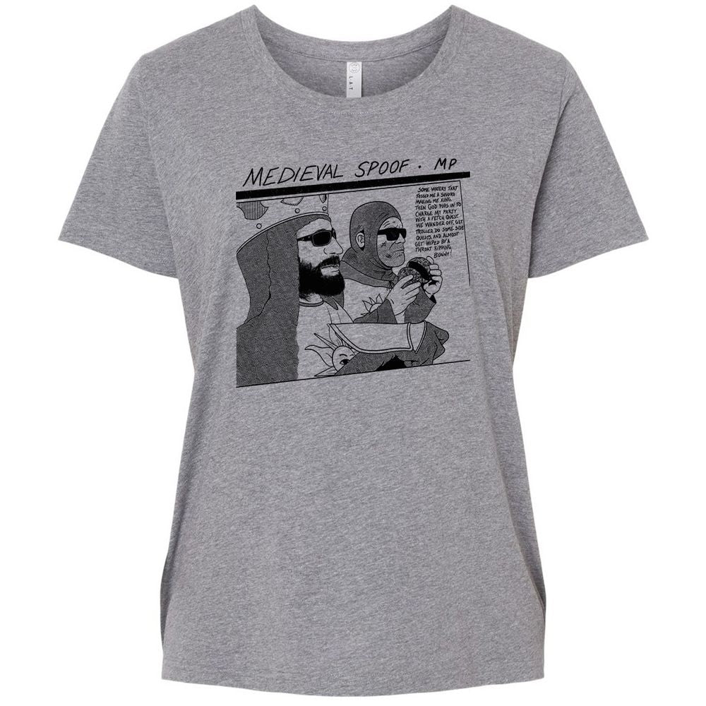 Ladies Curvy Jersey - 8LJ4MA2Q - Granite Heather - 9