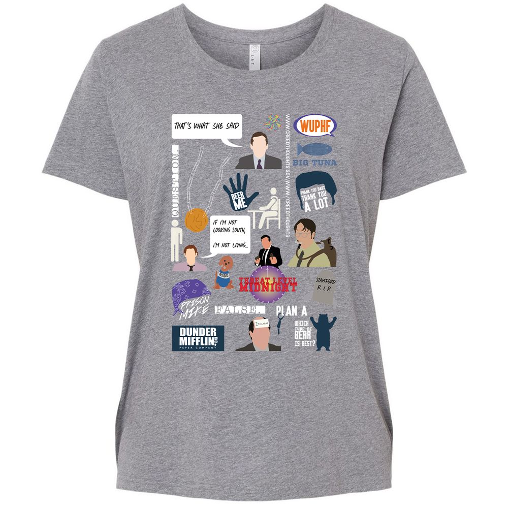 Ladies Curvy Jersey - HDEHQRV9 - Granite Heather - 9