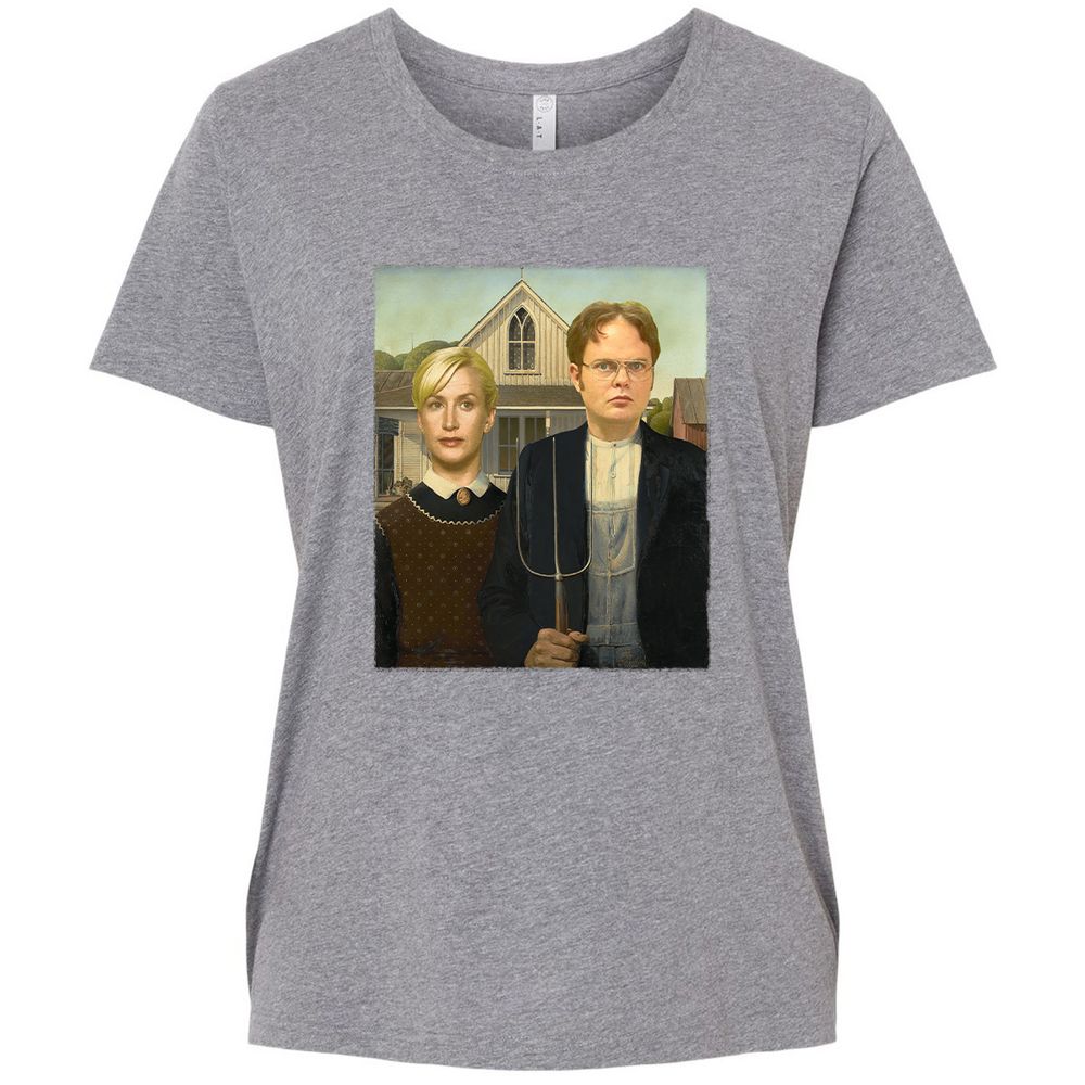 Ladies Curvy Jersey - 8ZXR7676 - Granite Heather - 9