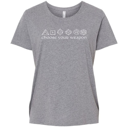 Ladies Curvy Jersey - 8TF5LHQU - Granite Heather - 9