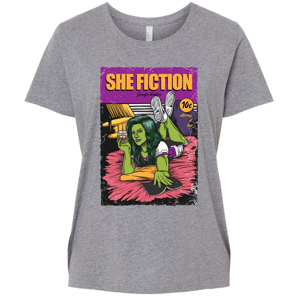 Ladies Curvy Jersey - 6D99RCWL - Granite Heather - 9