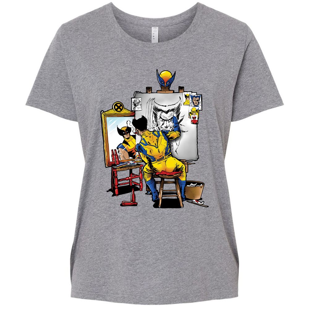 Ladies Curvy Jersey - 63AM6ASN - Granite Heather - 9