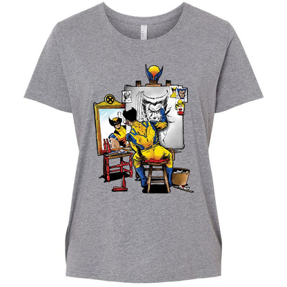 Ladies Curvy Jersey - 63AM6ASN - Granite Heather - 9