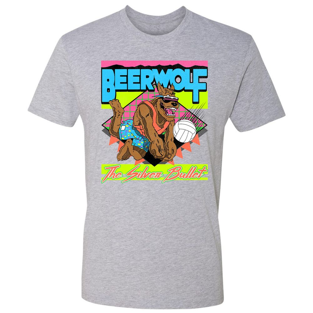 Retro Beach Wolf - Heather Grey - 9