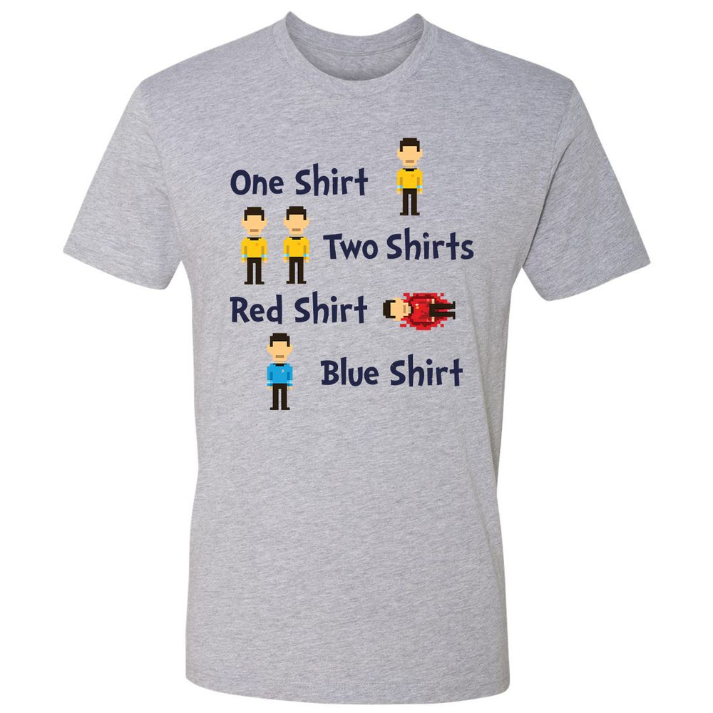 Red Shirt, Blue Shirt - Heather Grey - 9