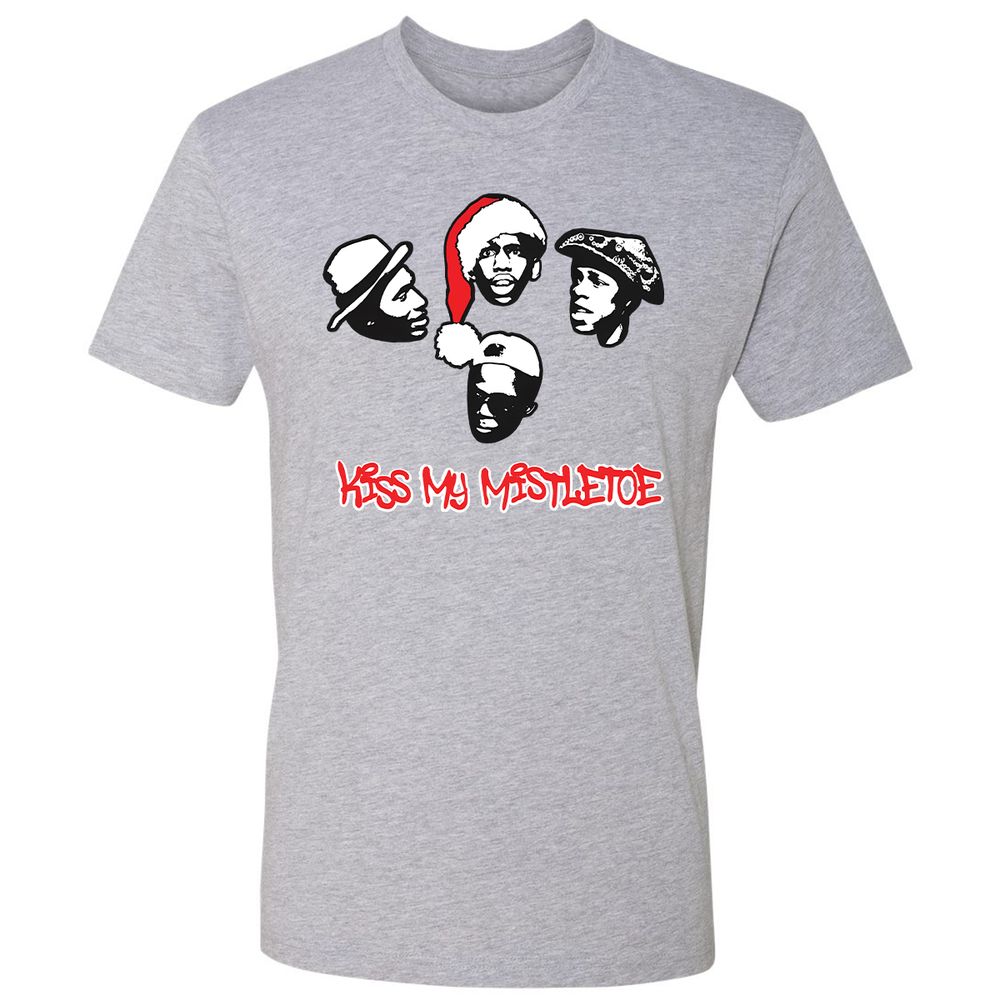 Kiss My Mistletoe Xmas Rap - Heather Grey - 9
