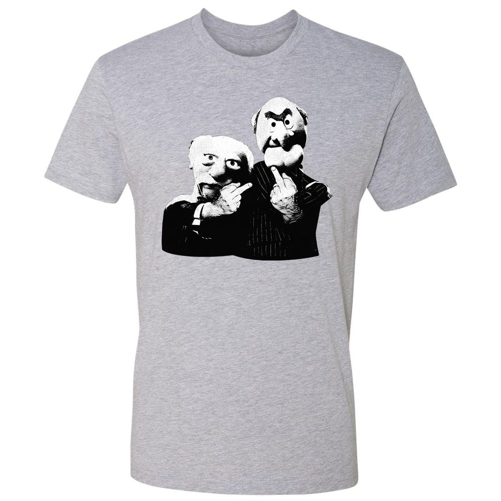 Statler and Waldorf Middle Finger - Heather Grey - 9