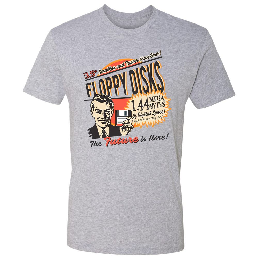 Floppy Disk Retro - Heather Grey - 9
