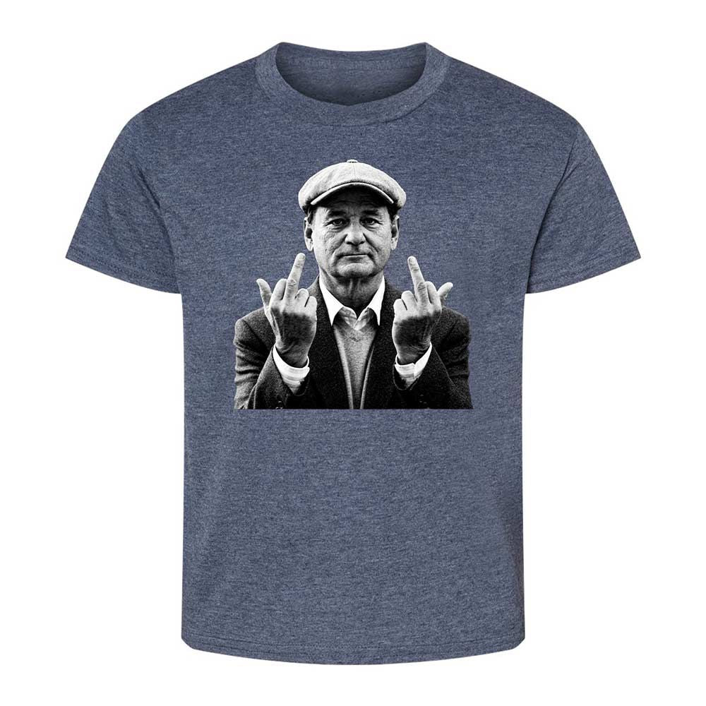 Bill Murray Middle Finger - Heather Navy - 9