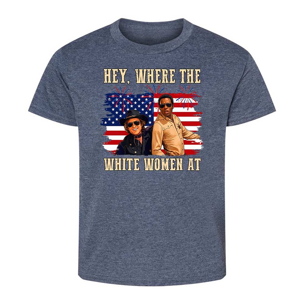 Hey Where The White At - Heather Navy - 9
