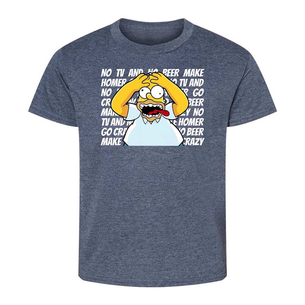 No TV and No Beer Make Homer Go Crazy - Heather Navy - 9